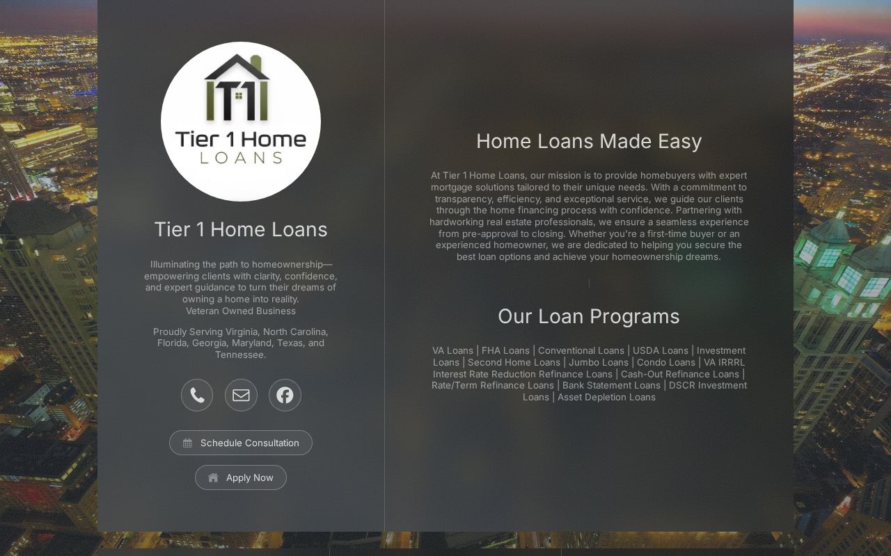 Tier 1 home Loans, Inc.